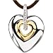 Fashionable Heart Diamond Pendant with Leather Cord