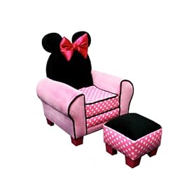 minnie mouse upholstered sofa & ottoman set