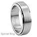 Personalized 8mm Stainless Steel Spinner Ring - Free Engraving