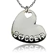 SOCCER Sport Heart Necklace