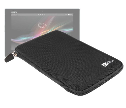 Étui / Housse noire en EVA de protection rigide et résistant à l'eau pour tablette tactile 10,1 pouces Sony Xperia Tablet Z Android 4.1.2 Wifi