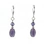 Earrings - E86 - Crystal Rice Drop ~ Tanzanite