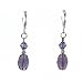 Earrings - E86 - Crystal Rice Drop ~ Tanzanite