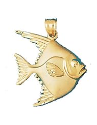 Dazzlers Solid 14 karats Gold Clown Fish Charm available in three colors from jewelsberry (weights: 6.2 grams only)