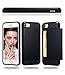 iPhone 8 Case, Crosspace iPhone 7 Wallet Card Holder Defender Bumper Soft Rubber Hard PC Back Hybrid [Dual Layer] Shockproof Cover Flexible Protective with Card Slots for iPhone 8 iPhone 7-Black