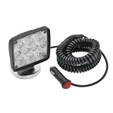 Auxiliary LED Work Light ~ Black ~ Rectangular Work Light w 19' Coiled Cord and... by Wesbar
