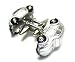 Silver Classic VW Beetle Car 3D Diecast Cufflinks w/ Gift Box