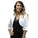 Luxury Divas Dressy Satin 3/4 Sleeve Bolero Shrug Jacket