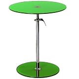 Green ITALMODERN Rafaella Round Glass End Table