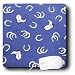 Florene Childrens Art - White Cowboy Boots and Horseshoes On Blue - Mouse Pads