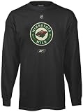 Minnesota Wild -Black- Primary Logo Long Sleeve T-Shirt - XX-Large