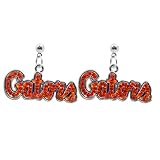 NCAA Florida Gators Rhinestone Logo Dangle Earrings