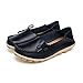 Joansam Women's Driving Shoes Cowhide Leather Lace-Up Loafers Boat Shoes Flats