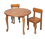 Gift Mark Queen Anne Round Table And Chair Set In Honey