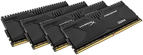 Kingston Technology HyperX Predator 32 GB RAM Kit, 4 x 8 GB 2666MHz DDR4 Non-ECC CL13 DIMM XMP PC4-19200 HX426C13PBK4/32