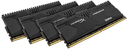 Kingston Technology HyperX Predator 32 GB RAM Kit, 4 x 8 GB 2666MHz DDR4 Non-ECC CL13 DIMM XMP PC4-19200 HX426C13PBK4/32