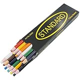 Bluemoona 1 Box - China Marker Peel off Grease Pencil for Wood Glass Metal Cloth Wax Grease Mixed Ws