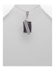 Marcasite Pendant Necklace In 92.5 Sterling Silver