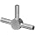 STC-06/3 Stainless Steel Hypodermic Tube Fitting, Tee, 6 Gauge