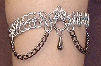 Raven Steel Chainmail Gothic Arm Band