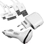 mumbi 4-in-1 Zubeh�rset f�r Apple iPhone/iPod (1 x USB Netzteil Ladeger�t, 1 x KFZ Ladekabel, 2 x USB Datenkabel)