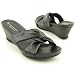 NATURALIZER Sardona Black Wedge Sandals Shoes Womens 8