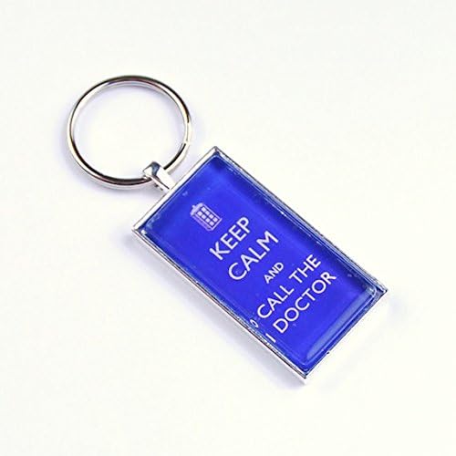 Doctor Who Key Ring Keep Calm Call the Doctor Keyring, Police Box Keychain