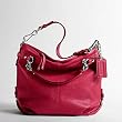 Coach Brooke Leather Carly Shoulder Hobo Bag Purse Tote 14112 Cherry