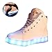 New Women LED Light Luminous Sneaker High Top Lovers Athletic Shoes USB Charge