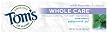 Tom's of Maine Natural Whole Care Anticavity & Tartar Control Plus Whitening Gel Fluoride Toothpaste, Peppermint, 5.5-Ounce Tubes (Pack of 6)