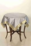 Gray Sari Tablecloth / Linen / Topper - Made to measure
