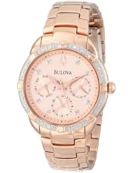 Caravelle New York Womens 98R178 Multi-Function Dial Watch