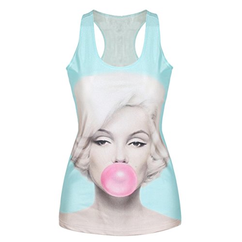 Hot Fashion Women Corpse Bride Printed Sleeveless T Shirt Vest Tank Tops