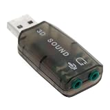 GTMax USB to Two 3.5mm Audio/Microphone Adapter