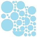 Instant Murals 50 Polka Dot Wall Transfers, Light Blue
