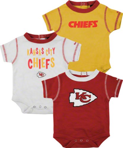 Kansas City Chiefs Newborn 3-Piece Creeper Set