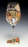 Lolita Holiday Glassware Wine - Thankful