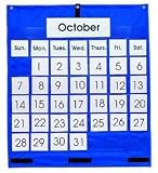 Carson-Dellosa Publishing CD-5605 Monthly calendar pocket chart with grommets, 25 x 28-1/2