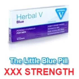 Herbal V blue xxx strength potency formula for men - 10 tablets