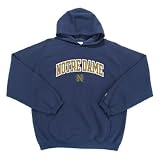 Notre Dame Fighting Irish NCAA Goalie Hooded Sweatshirt (Navy Blue)(Felt Applique)