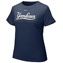 Nike New York Yankees Navy Blue Ladies Authentic Crew T-shirt