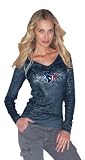 NFL Women's Houston Texans Burnout Team Long Sleeve Thermal (Navy, Medium)