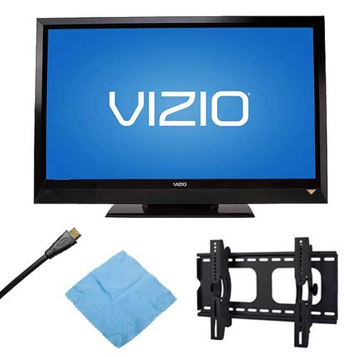 Vizio 37 Inch 1080P Full HD 60HZ LCD HDTV Model E370VL Plus Wall Mount and Accessory Bundle