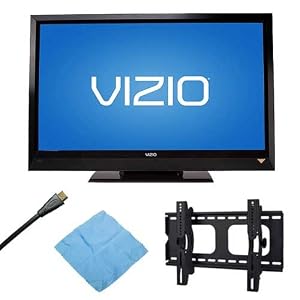 Vizio 37 Inch 1080P Full HD 60HZ LCD HDTV Model E370VL Plus Wall Mount and Accessory Bundle