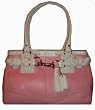 Coach Purse Handbag Petal/white Hml Leather Carry All