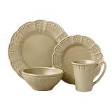 Block Fleur Taupe 16 pc Set. Service for 4.