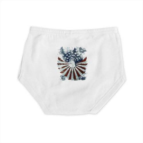 Artsmith, Inc. Baby Diaper Cover United States US Flag Red White and Blue Eagle Military American Pride - White, 0 to 3 Months