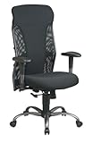 Office Star Mesh High Back Office Chair with Titanium Finish Accents Office Star Mesh High Back Office Chair with Titanium Finish Accents