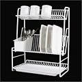 White Wire 3 Tier Plate Rack by Delfinware