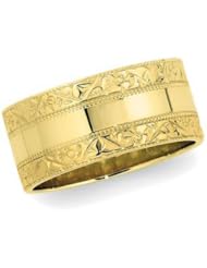 Ann Harrington Jewelry 14k Yellow Gold 8.5 mm Womens Hand Engraved Band